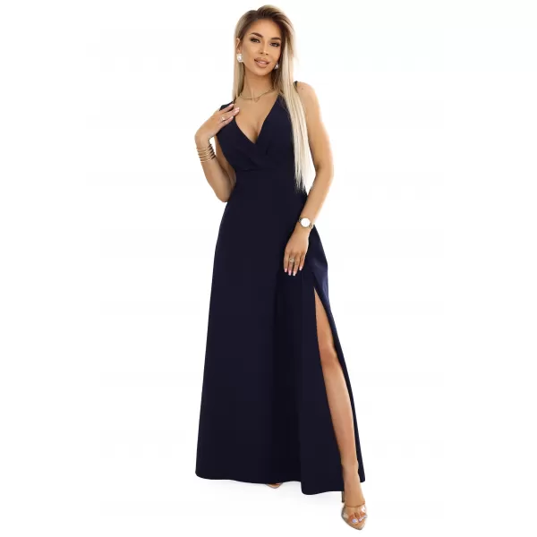  Rochie NUMOCO 634-1 ALBASTRU ÎNCHIS 