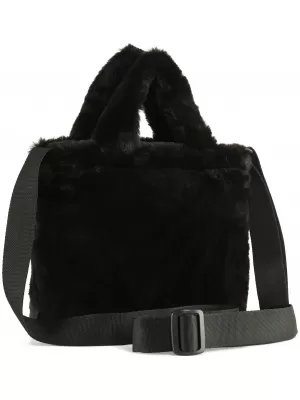 Geanta pentru doamne PUMA UP FAUX FUR MINI SHOPPER BAG 09171301 PUMA NEGRU