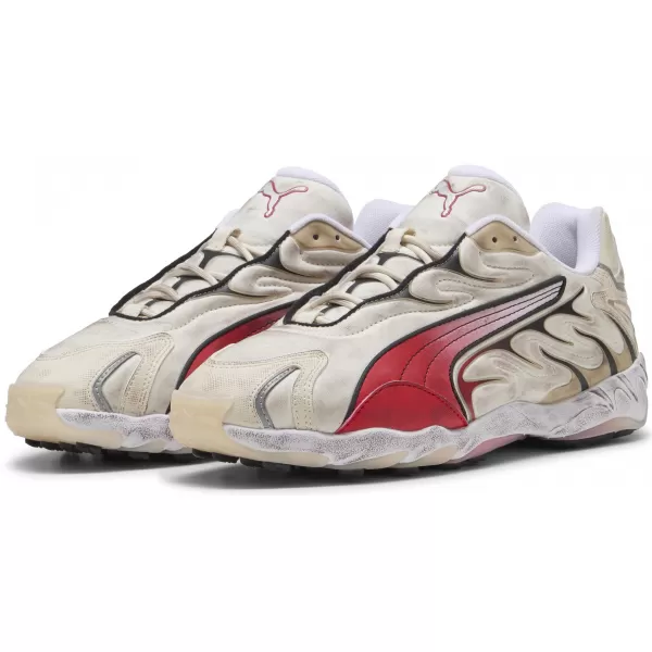 Pantofi pentru bărbați PUMA INHALE DISTRESSED 40453202 ZĂPADĂ ALPINĂ/PENTRU TOATE TIMPURILE ROȘII 