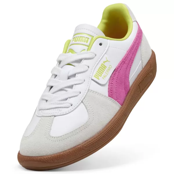  Pantofi pentru bărbați PUMA PALERMO LTH 39646425 CÂINE PUMA WHITE/FLURU PINK 