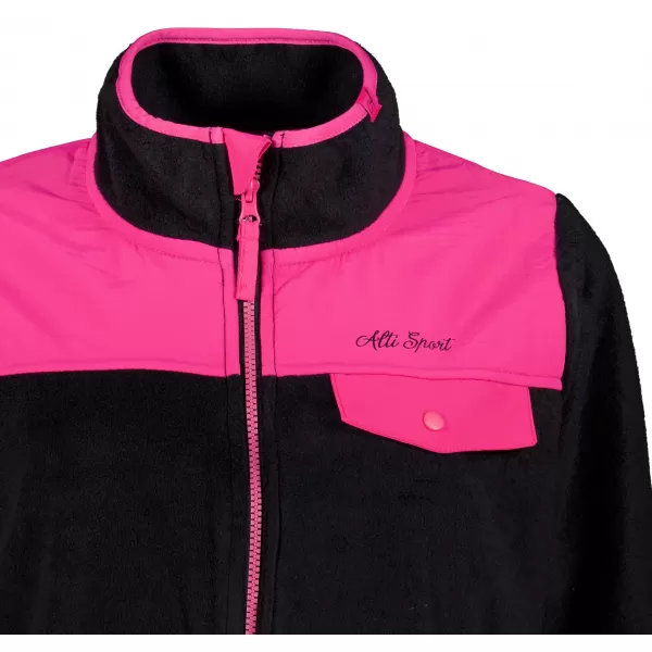  Hanorac de damă din fleece ALTISPORT GENESIS NEGRU 