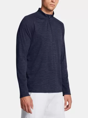 Tricou pentru bărbați UNDER ARMOUR UA TECH TEXTURED 1/2 ZIP 1382797-410 ALBASTRU