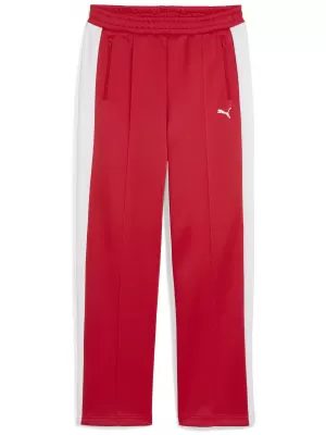 Pantaloni de trening pentru femei PUMA T7 ALWAYS ON STRAIGHT TRACK PANTS OP 62979711 PENTRU TOTDEAUNA ROȘU