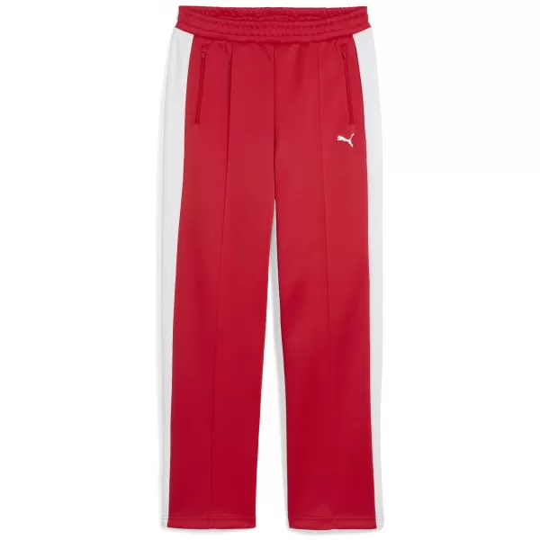  Pantaloni de trening pentru femei PUMA T7 ALWAYS ON STRAIGHT TRACK PANTS OP 62979711 PENTRU TOTDEAUNA ROȘU 