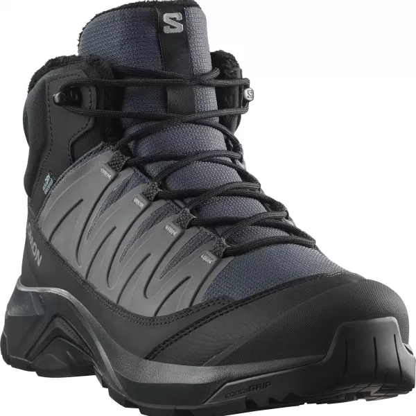  Pantofi pentru bărbați SALOMON X-ADVENTURE COLDRUSH WATERPROOF ASFALT/NEGRU/ALIAJ 