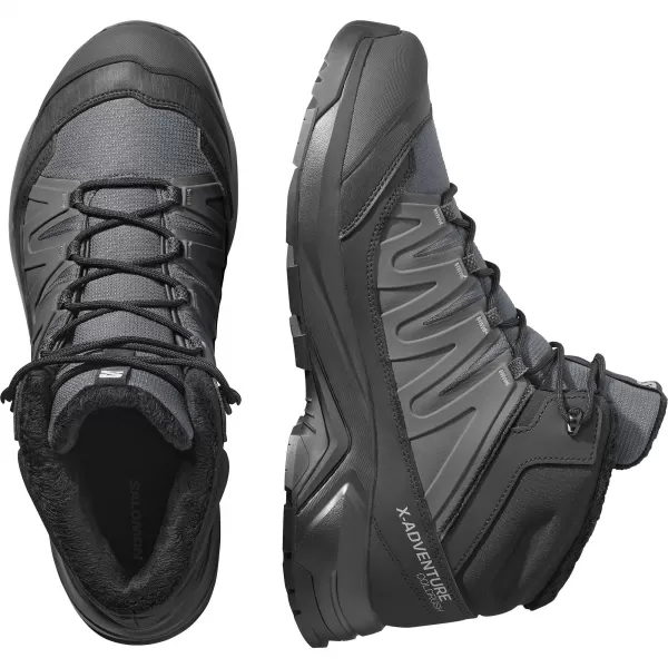  Pantofi pentru bărbați SALOMON X-ADVENTURE COLDRUSH WATERPROOF ASFALT/NEGRU/ALIAJ 