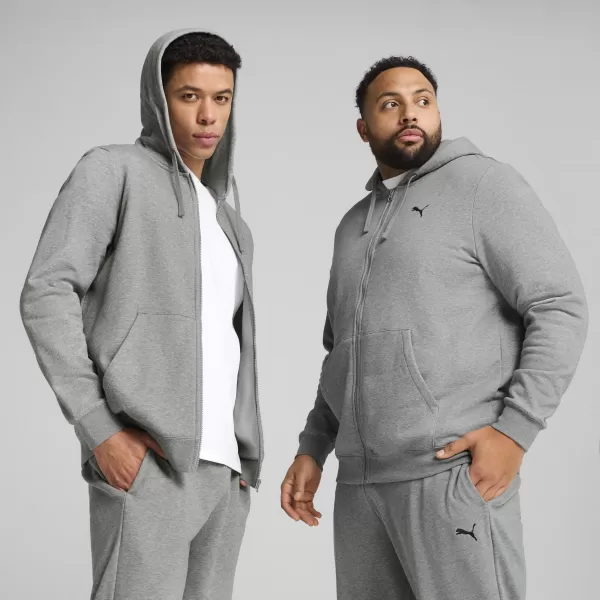  Pánská bunda PUMA ESS FULL-ZIP HOODIE FL 68259003 MEDIUM GRAY HEATHER 