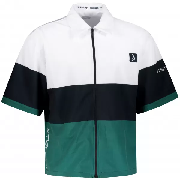  Cămașă premium pentru bărbați ALTISPORT VOJ/ALM051KOS01 ALB VERDE 