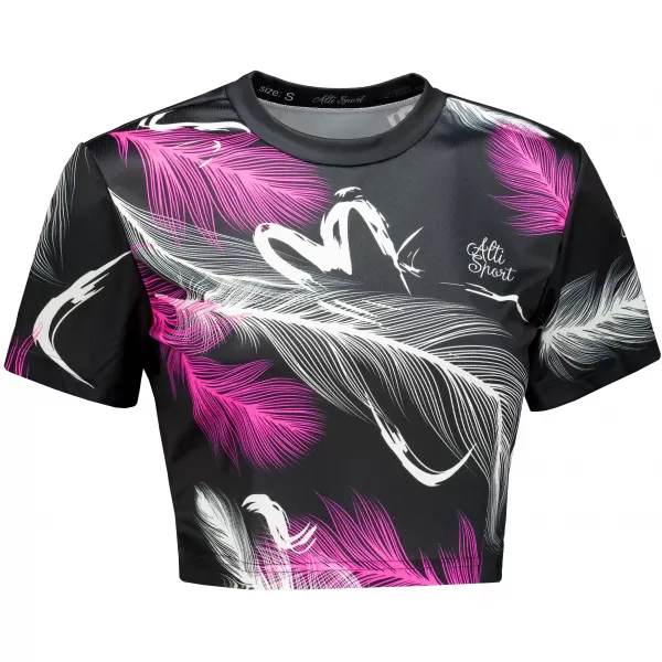  Crop top premium pentru femei ALTISPORT VOJ/ALW001TR07 ČERNORŮŽOVÁ ROZ NEGRU 