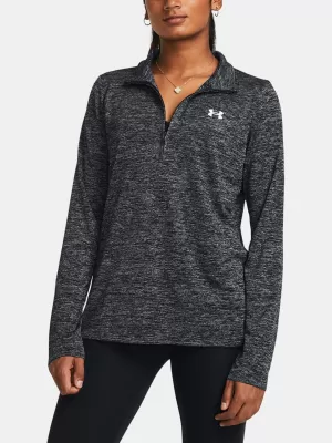 Hanorac de dama UNDER ARMOUR TECH 1/2 ZIP- TWIST NEGRU