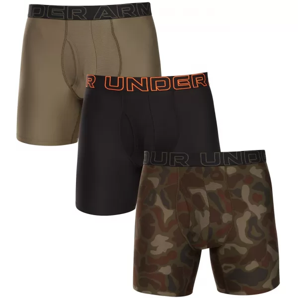  Boxeri pentru bărbați UNDER ARMOUR M UA PERF TECH (3KS) 1383879-392 NEGRU CU ORAN SOLAR 