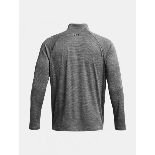  Tricou pentru bărbați UNDER ARMOUR UA TECH TEXTURED 1/2 ZIP 1382797-025 GRI 