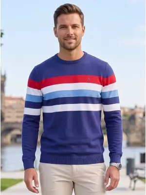 Pulover pentru bărbați ALTISPORT GABRIEL ALBASTRU ÎNCHIS