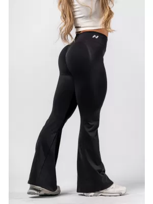 Jambiere evazate fără cusături FLOW SEAMLESS 498 BLACK Nebbia