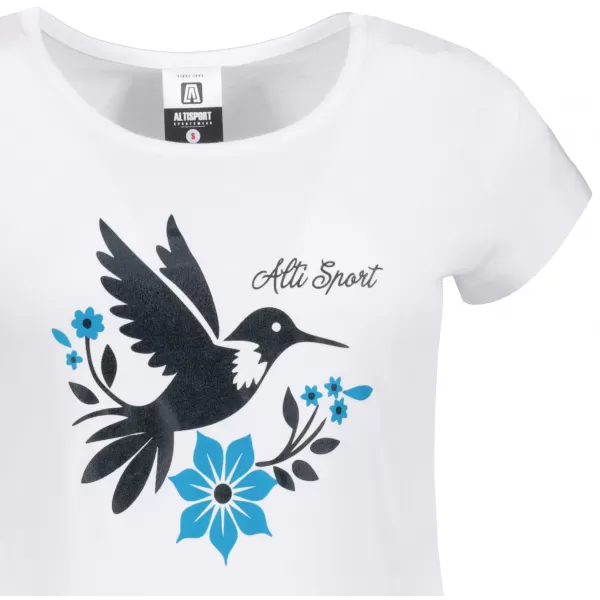  Tricou pentru femei cu mâneci scurte ALTISPORT ALW192122 ALB 