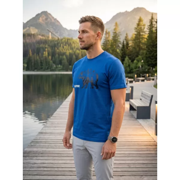  Tricou bărbătesc cu mâneci scurte ALTISPORT ALM193129 SNORKEL ALBASTRU 