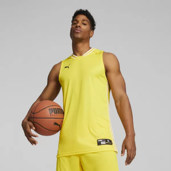  Jersey pentru bărbați PUMA HOOPS TEAM GAME JERSEY 67662805 CYBER ​​GALBEN 