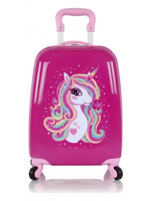 Valiză HEYS Kids 4w TRANDAFIR UNICORN