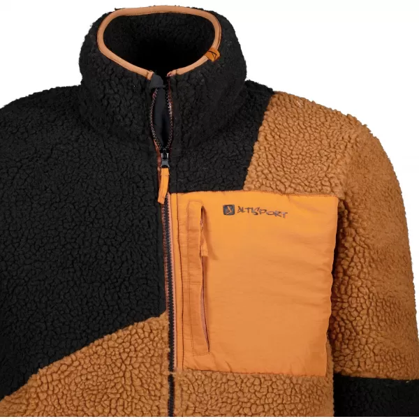  Hanorac pentru bărbați din fleece ALTISPORT GANAN NEGRU/MARO 