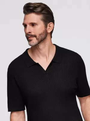 Tricou pentru bărbați OMBRE OM-POSS-0160 NEGRU