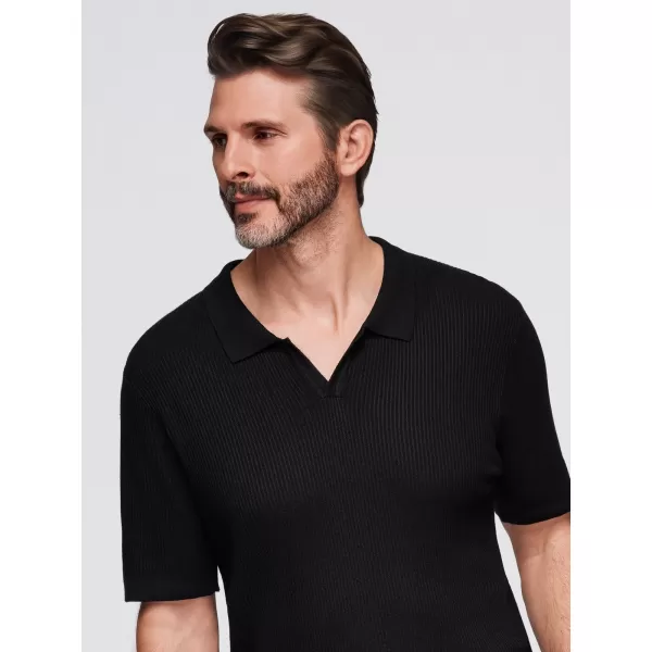  Tricou pentru bărbați OMBRE OM-POSS-0160 NEGRU 