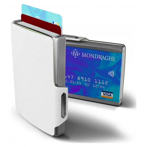  Portofel MONDRAGHI SAFFIANO ALB 