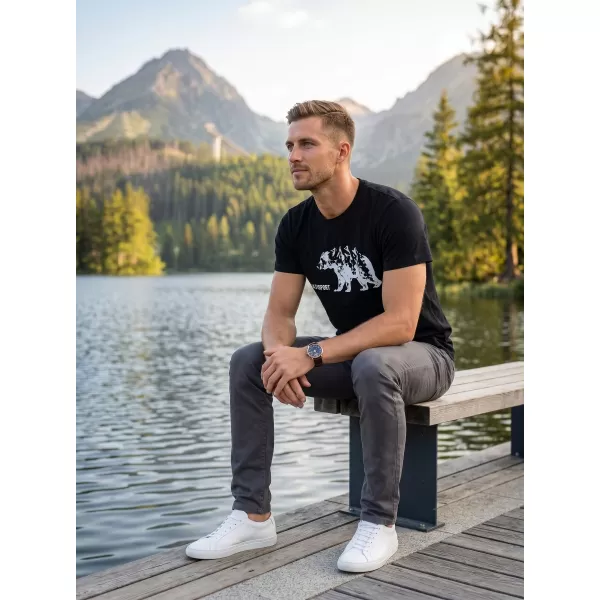  Tricou pentru bărbați cu mâneci scurte ALTISPORT ALM193129 NEGRU 