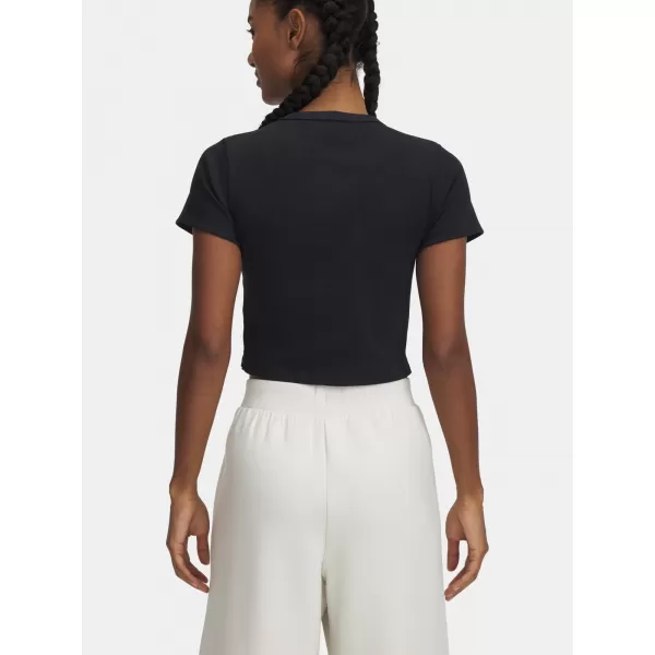  Tricou pentru femei UNDER ARMOUR UA RIVAL RIB BABY TEE 6000264-001 NEGRU 