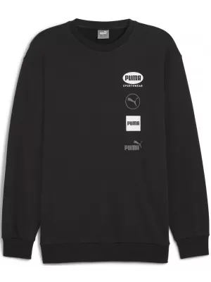 Panoul pentru bărbați PUMA POWER GRAPHIC CREW 68275101 PUMA NEGRU
