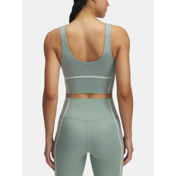  Maieu de damă UNDER ARMOUR MERIDIAN PIPED CROP TANK 6003529-348 VERDE 
