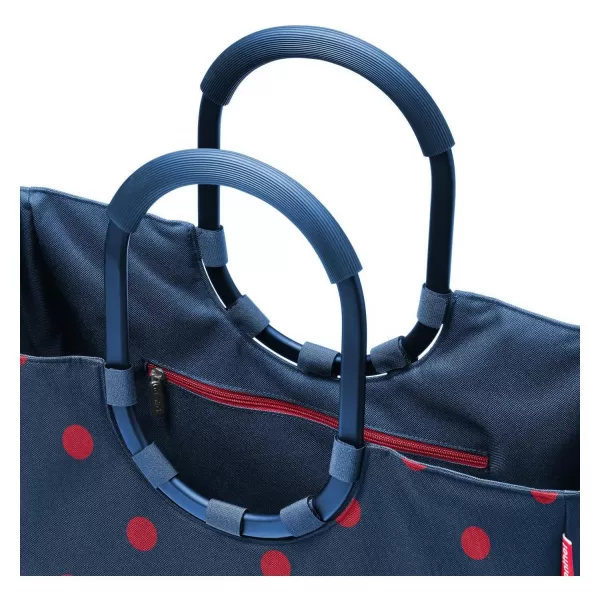  Geantă de mână REISENTHEL LOOPSHOPPER L FRAME PUNCTE MIXTE ROȘII 