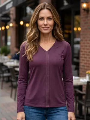Tricou de damă KIXMI VIOLETTE VIOLET
