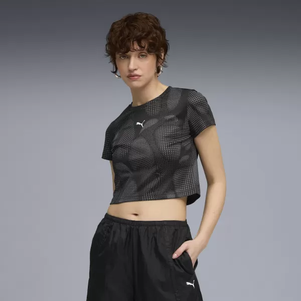  Tricou pentru femei PUMA DARE TO AOP BABY TEE 63214501 PUMA NEGRU 