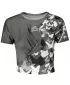 Crop top funcțional premium pentru femei ALTISPORT VOJ/ALW022TR07 GRI