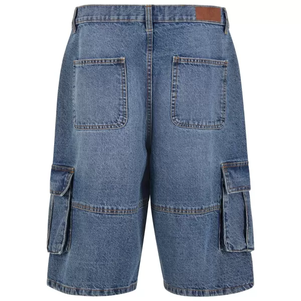  Pantaloni scurţi URBAN CLASSICS TB7367 BLUE DEEP BLUE SPĂLATĂ 