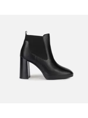 Pantofi de dama cu siret GEOX TEULADA NEGRU