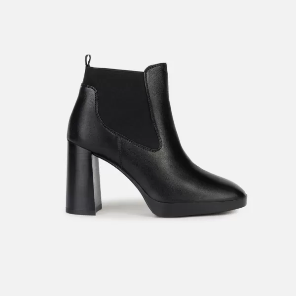  Pantofi de dama cu siret GEOX TEULADA NEGRU 