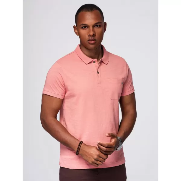  Mens t -thirt cu guler OMBRE OM-POWS-0142 ROZ 