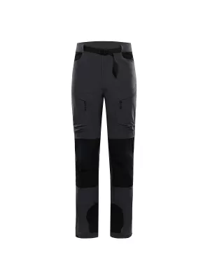 Pantaloni softshell pentru bărbați ALPINE PRO AKAN 2 GRI ÎNCHIS