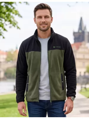 Hanorac pentru bărbați din fleece ALTISPORT GAMEL KAKI