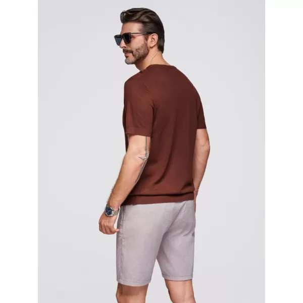  Tricou pentru bărbați OMBRE OM-TSCT-0252 MARO CALD 