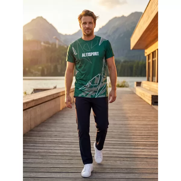  Cămașă de agrement pentru bărbați premium ALTISPORT VOJ/ALM123TR06 VERDE ÎNCHIS 