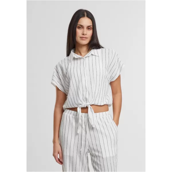  Bluza de dama URBAN CLASSICS TB7474 ALB/NEGRU 