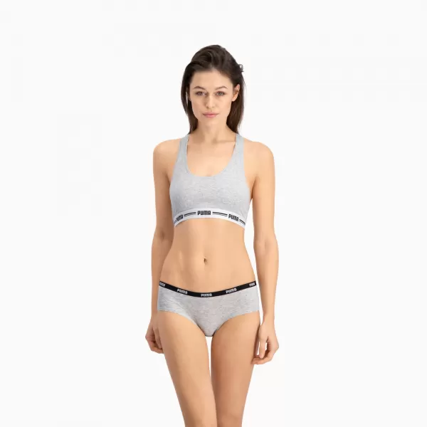  Chiloți PUMA WOMEN HIPSTER 2P PACK 90785205 GRI/GRI 