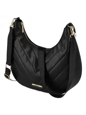 Geantă de mână TRAVELITE BARBARA COZY HOBO BAG NEGRU