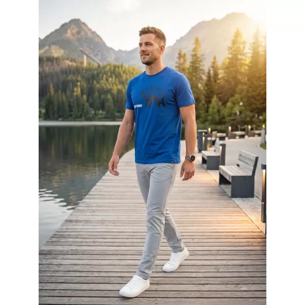  Tricou bărbătesc cu mâneci scurte ALTISPORT ALM193129 SNORKEL ALBASTRU 