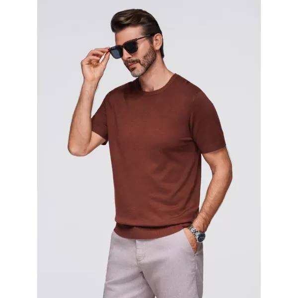  Tricou pentru bărbați OMBRE OM-TSCT-0252 MARO CALD 