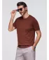 Tricou pentru bărbați OMBRE OM-TSCT-0252 MARO CALD