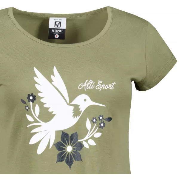  Tricou pentru femei cu mâneci scurte ALTISPORT ALW192122 KAKI 