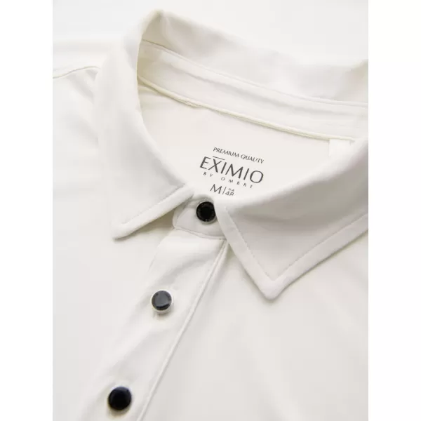  Mens t -thirt cu guler OMBRE OM-POSS-0150 CREMĂ 